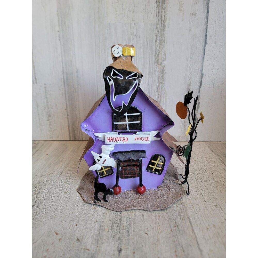 Metal unique tealight candle holder haunted Halloween home decor